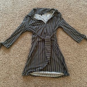 Derek Heart striped mini dress, long sleeve